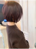福山市ショートボブ ショートヘア人気Caaryピンクベージュ♪
