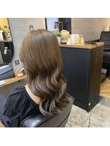 スラン(sran hair and spa) 赤みを消して透明感☆ハイライトオリーブベージュ