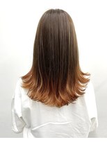 アライブ キチジョウジ(ALIVE Kichijoji)&nbsp;地毛から繋がるオレンジグラデーションカラー