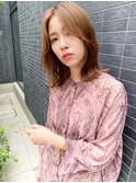 TLUUS似合わせカット外ハネボブペールベージュ