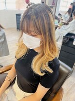 【山田】お客様スタイル☆ブロンドバレイヤージュ