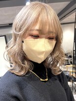 ムク 横浜店(muku)&nbsp;ミルクティーベージュダブルカラーインナーカラーケアブリーチ