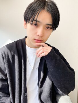 ソア 渋谷(soar) 小顔韓国ヘア/センターパート/メンズパーマ/黒髪/ツーブロック