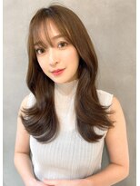 ロンド エスポワール 錦糸町(Lond espoir)&nbsp;〇韓国前髪くびれ巻きヨシンモリピンクベージュシースルーバング