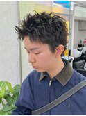 スパイキーパーマツイストスパイラルパーマメンズマッシュ