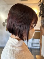 ミルヘアデザイン(mil hair design)&nbsp;ダブルカラーラベンダーカラーインナーカラーハイライトミニボブ