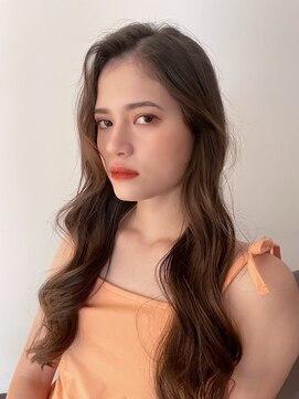 ノク 渋谷(nok) 柔らか透明感ベージュカラー_オリーブベージュレイヤーカット