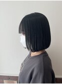 ボブ×ストレートパーマ