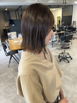 ナンバー(number+) アッシュブラウン × 髪質改善トリートメントボブ