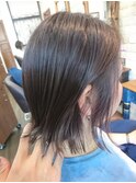 外ハネ 艶ボブ 小顔 ココアブラウン 行徳 髪質改善
