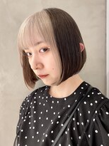 ピークアブー 銀座並木通り(PEEK-A-BOO)&nbsp;ボブ/前下がりボブ/ポイントハイライト/フェイスフレーミング