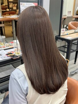 グレージュカラー*透明感カラー*髪質改善*ロングレイヤーカット