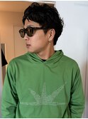 men's/メンズショートパーマ.カジュアルセンターパート.パーマ