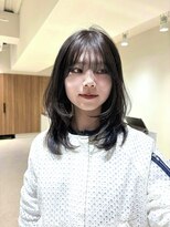 エンス 銀座(Ence) ダークグレージュ/くびれレイヤー/韓国巻き/顔周りカット/銀座