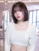 ケアリー 川西能勢口(Carelly)&nbsp;Beauty BESTスタイル／大人可愛いブルーカラーシースルーバング
