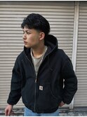 メンズカットビジネスカットテーパーフェードフェザーショートGA