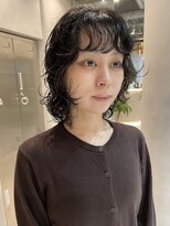 ムクコア(Muk CORE) レイヤーウルフパーマボブニュアンスルーズパーマ大人可愛い川崎