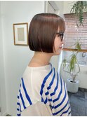 切りっぱなしボブ☆ベージュカラー