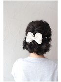 うねうねウェーブのヘアセット