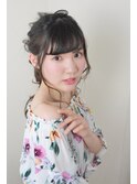 ロング編み込みアレンジ