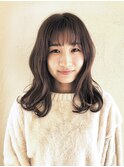 ゆるふわセミ★ヘルシーブラウンシースルーバング