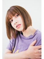 前髪ぱっつんイメチェンボブ