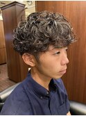 星野源さん風パーマ