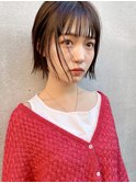 ボブ/切りっぱなしボブ/黒髪/縮毛矯正/ストレート