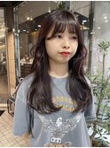 ブリーチなしカシスピンクカラー☆【多田　華歌】