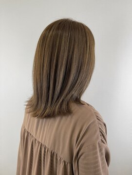 ヘアデザイン アンジェロカフェ(Hair Design Angelo cafe) ハイライトベージュカラー/ミディアムスタイル【20代30代40代】