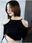 20代30代大人かわいいナチュラル暗髪エアーストレートヘア