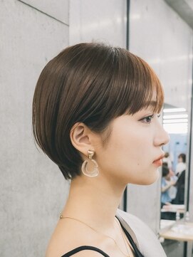 ガーデンヨコハマ(GARDEN YOKOHAMA) ショート チェリーブラウン デジタルパーマ 丸型 卵型 四角