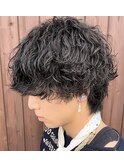 波巻きパーマ