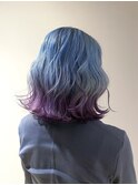 【ペールブルー×パープル】