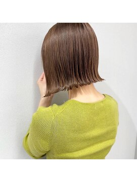 オレンジ(orange) 【大嶋】ベージュ×切りっぱなしボブ