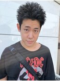 スパイキーショート くせ毛ショート メンズショート 眉毛