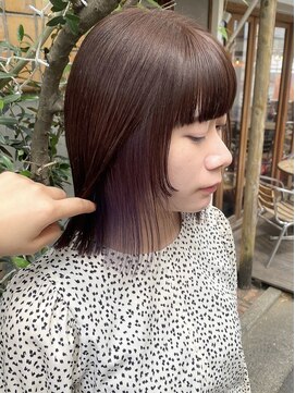 ラミエバイメルト 下北沢(lamie by melt) 花田/切りっぱなしボブ/インナーカラー/イヤリングカラー/下北沢