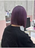 ブリーチ1～2回目安/ラベンダーカラー/髪質改善カラー/パープル
