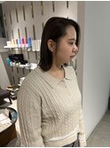 丸くならないぱっつんボブ