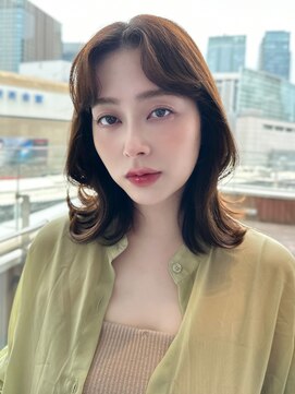 バイオレットジェム(Violet`jem) くびれミディアムヘアマロンベージュナチュラルベージュ KE-02