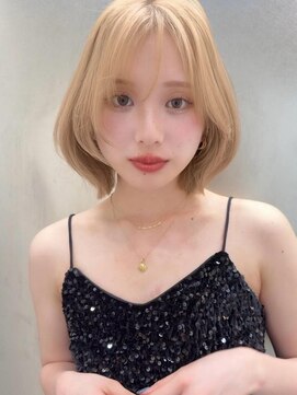 ソヨン 金山店(SOYON) 似合わせカット/メルティカラー/レイヤーボブ/切りっぱなし/小顔