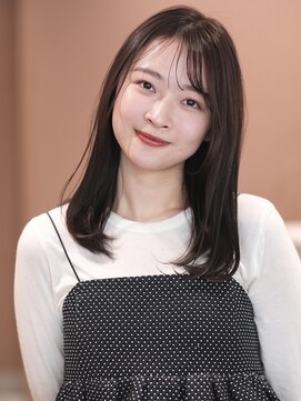 ガーデンヨコハマエスト(GARDEN YOKOHAMA est) イメチェン　ミディアムレイヤー　フルバング　美髪　ワンカール