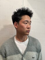 ビーバイエイトジェンツ(Bee by EIGHT GENTS)&nbsp;ブルーブラック/スペインカール/スパイキーショート/心斎橋