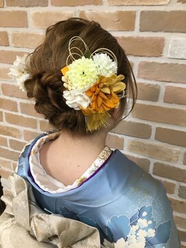 セットアップ 倉敷美和店(SET-UP) 和装ヘアセット/振袖/シニヨン/ルーズシニヨン/編み込み/着物