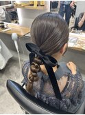 結婚式ヘアセット/ライブヘアセット/編みおろし/
