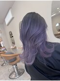 ラベンダー グレージュ 色落ち綺麗 ブリーチ 三宮