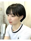 コンプレックス緩和小顔ショート 丸顔面長絶壁 新宿