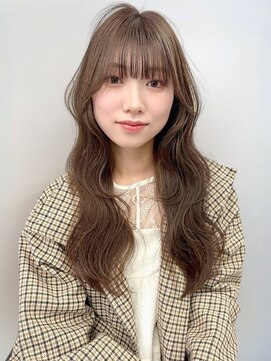 イロウ 天神大名店(IROW) オリーブベージュ レイヤーカット 顔周りカット