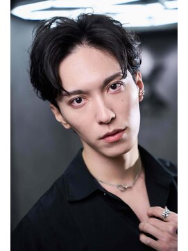 ゼノ 海老名(XENO) シャドウパーマラウンドマッシュフェザーパーマメンズパーマ眉毛