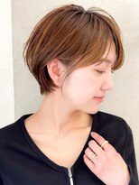 ロンドエニカ 大宮(Lond enika)&nbsp;黒髪カタログ/ショート/オリーブグレー/小顔に見せるヘア☆195